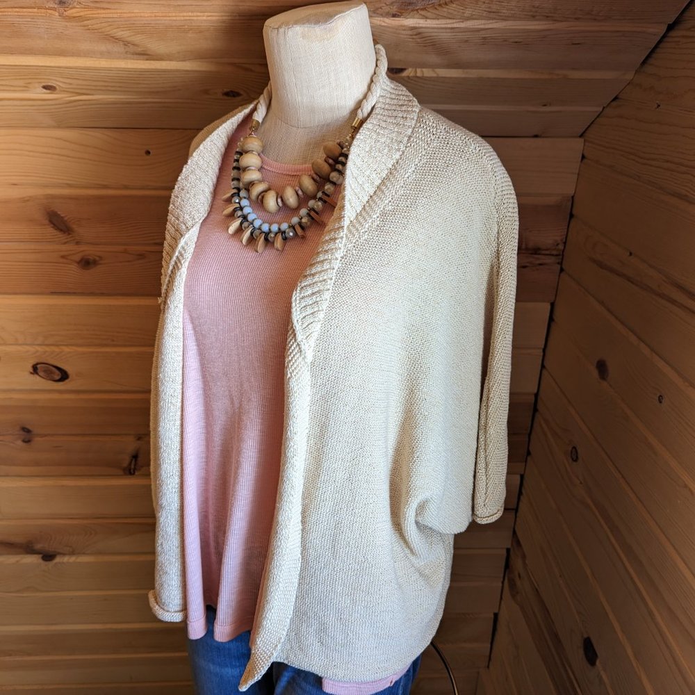 Anthropologie Akemi + Kin Beige Dolman Sleeve Open Cardigan